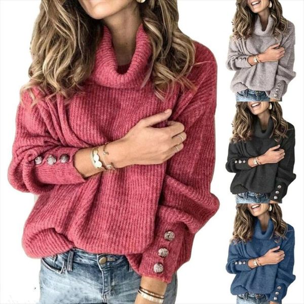 

autumn fall women sweater loose soft long sleeve high neck knit pullover sweater stretch turtleneck sweaters knitwear 2020, White;black