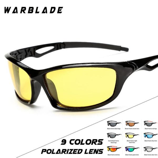 

warblade sunglasses men driving night vision polarized goggles sun glasses yellow lens anti-glare 2020 new arrival eyewears, White;black