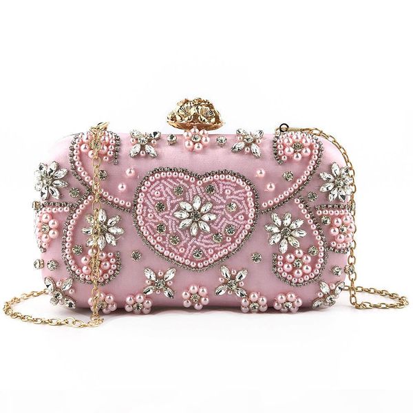 

pink sugao crystal luxury evening bag fashion shoulder bag bling party purse diamond boutique women wedding day clutch bag