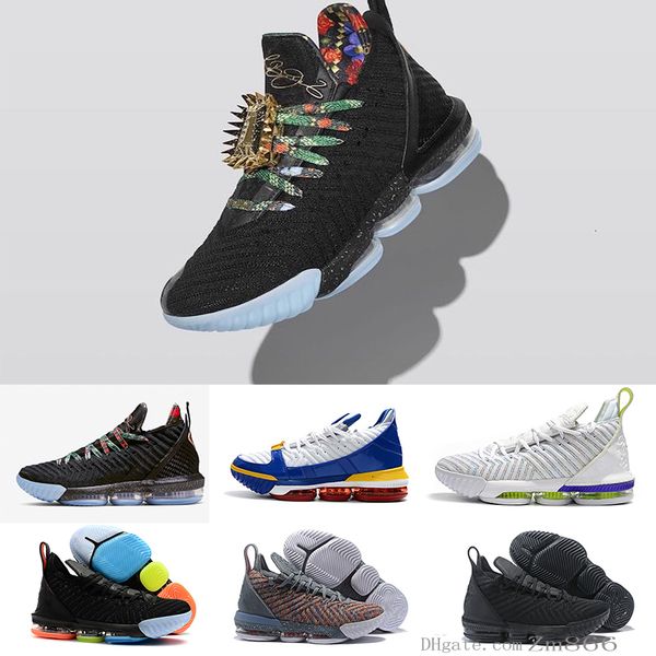 

watch the throne superman 16s 16 mens basketball shoes hfr king court purple i promise 16 what the trainers sports sneaker with box, Black