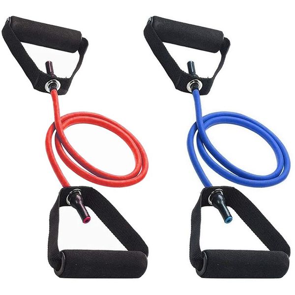 

2 pieces resistance band exercise cord muscle chest expander fitness band with handle for exercise yoga workout