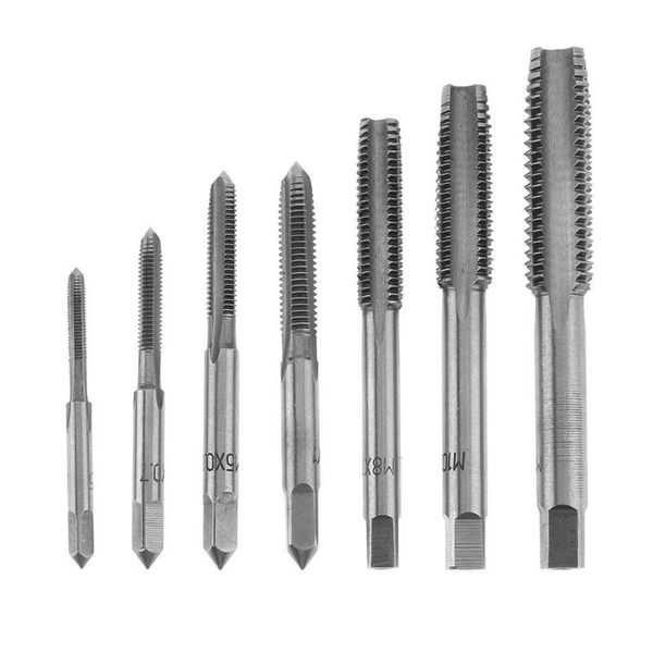 

7pcs m3 m4 m5 m6 m8 m10 m12 hss machine thread metric plug tap drill bits