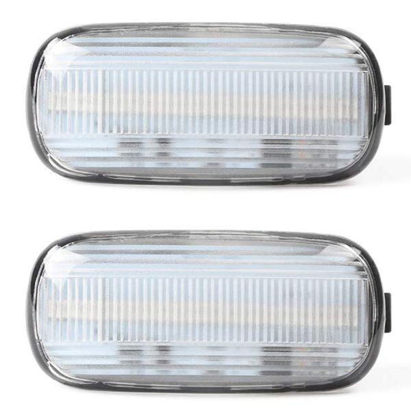 

2pcs clear lens amber led side marker turn signal light for a4 s4 b6 b7 a6 c5 a8