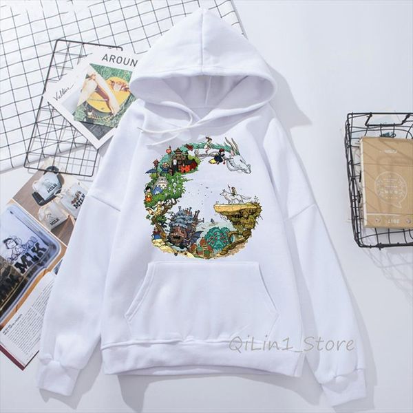 

totoro hoodies women studio ghibli harajuku kawaii hoodie men ullzang cute funny anime sweatshirts 90s graphic hoody unisex, Black