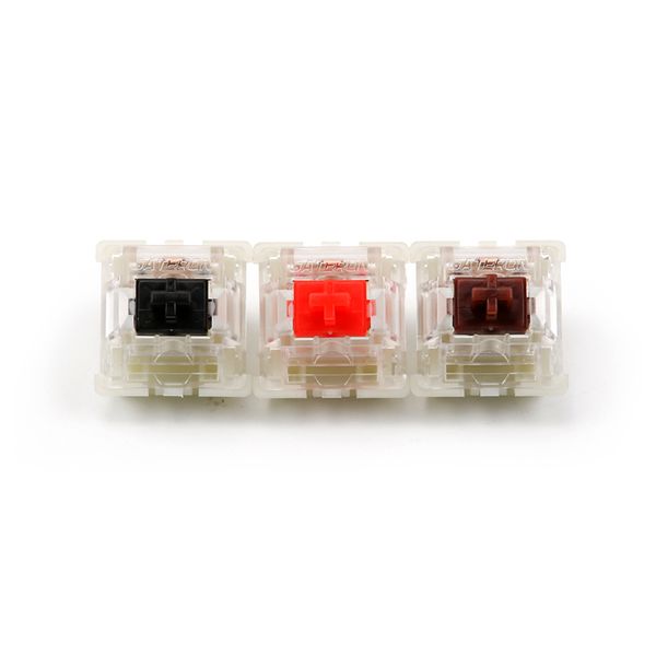 

keyboards gateron mechanical keyboard silent switch black red white brown 5pin transparent case suitable for rgb plug-in lamps cherry mx