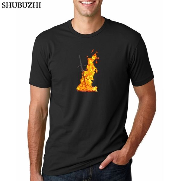 

s-xxxl men's dark souls t-shirt geek short sleeve o-neck knight oscar's old plus 7 estus flask harajuku tshirt