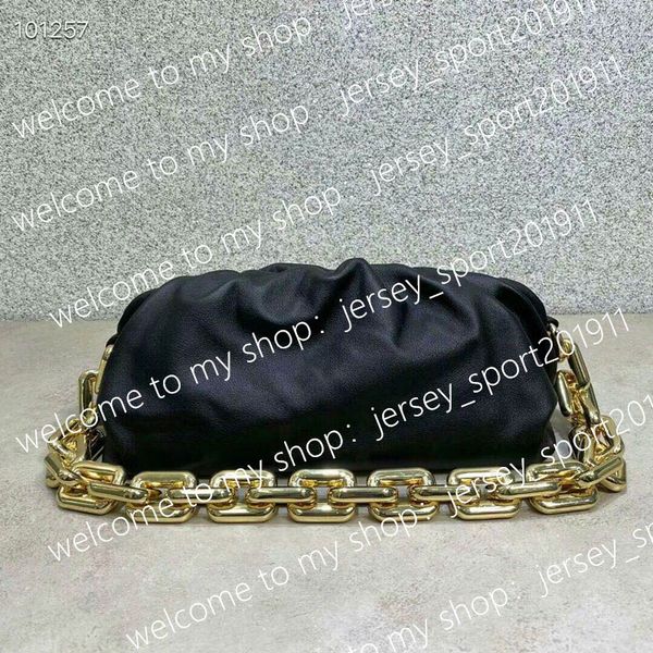 

newset cloud shape evening bags cloud bag with thick chain clutch women pouch genuine leather clip handbags crossbody totes 31cm