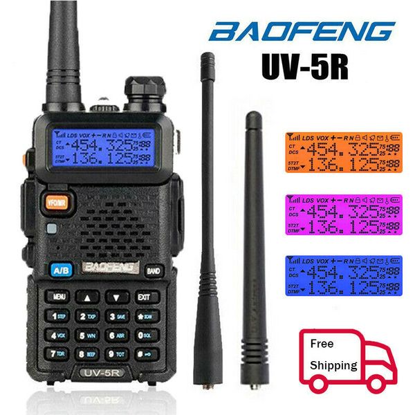 

uv-5r uv5r baofeng walkie talkie dual band 136-174mhz 400-520mhz two way radio transceiver with 1800mah battery
