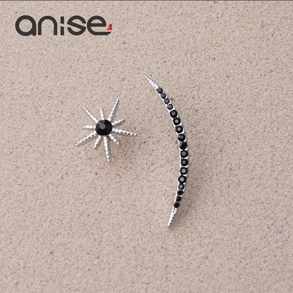 

анис изысканный альпинист серег обе стороны asymmetric star moon серьги кристалл женщина мода популярных ювелирных изделий, Golden;silver