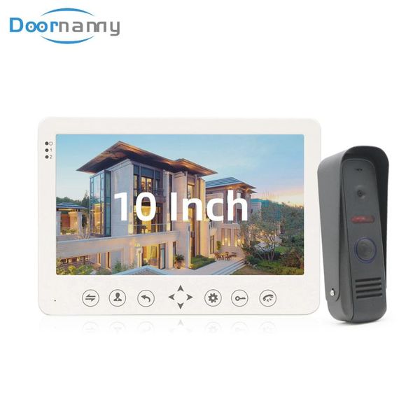 

doornanny 10 inch big screen 1200tvl video intercom for home apartments doorbell unlock home entry control system video doorbell