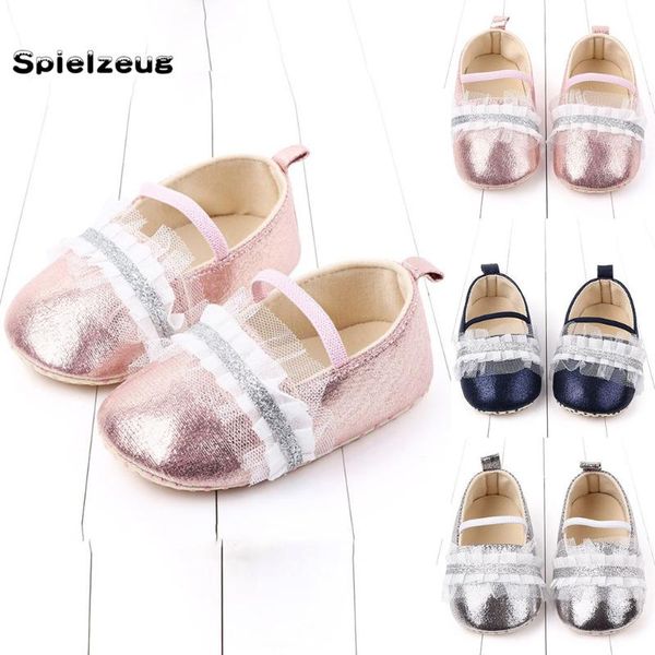 

new newborn infant baby girls princess lace fold toddler first walk nubuck leather shoes soft sole anti-slip prewalker shoes#p4