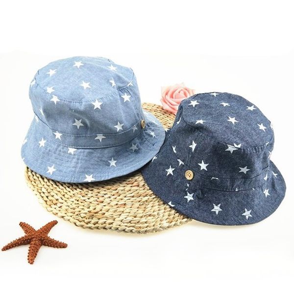 

girls hats soft summer baby sun infant boys girls bucket hat denim cotton toddler kids tractor cap, Yellow