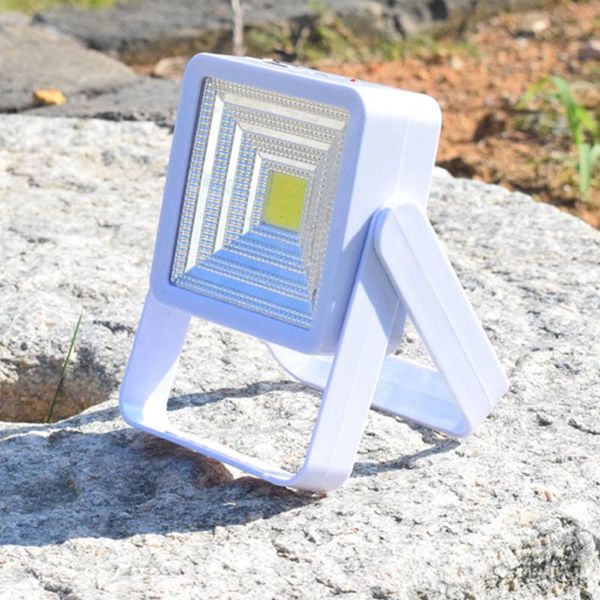 

portable lanterns solar powered cob led spotlight 1000mah usb rechargeable 180Â° work light camping floodlight lantern powerbank