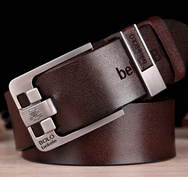 

2020 fashion casual classic black brown belt men s leather cowhide pin buckle belt06