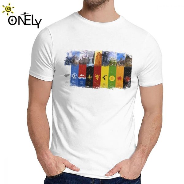 

man's o-neck game of thrones house stark lannister targaryen baratheon tee shirt hip hop cotton homme tee shirt big size
