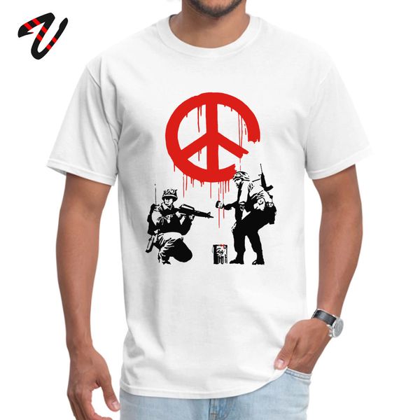 

banksy style men t-shirt swars peace logo print tee shirts for 100% cotton streetwear artist summer tshirt 3xl