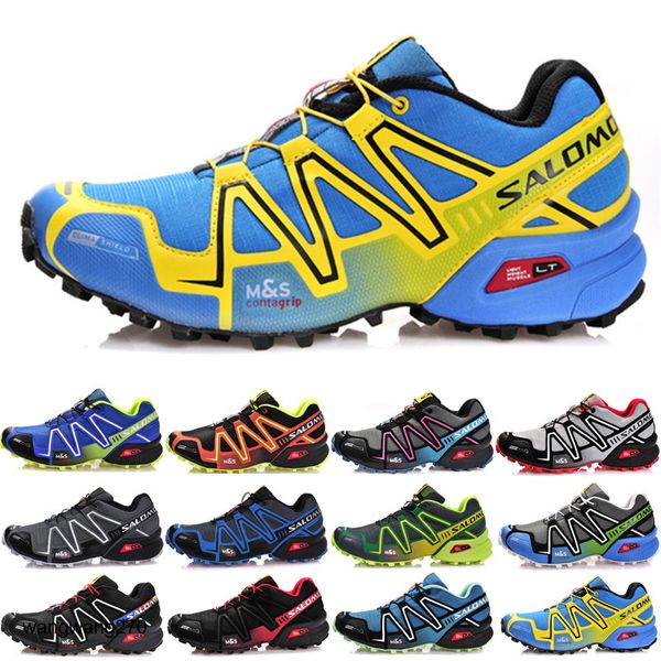 

new arrive men speed cross s-lab running shoes mes triple black silver red navy blue outdoor s-lab hiking mens sport sneaker shoe e6278