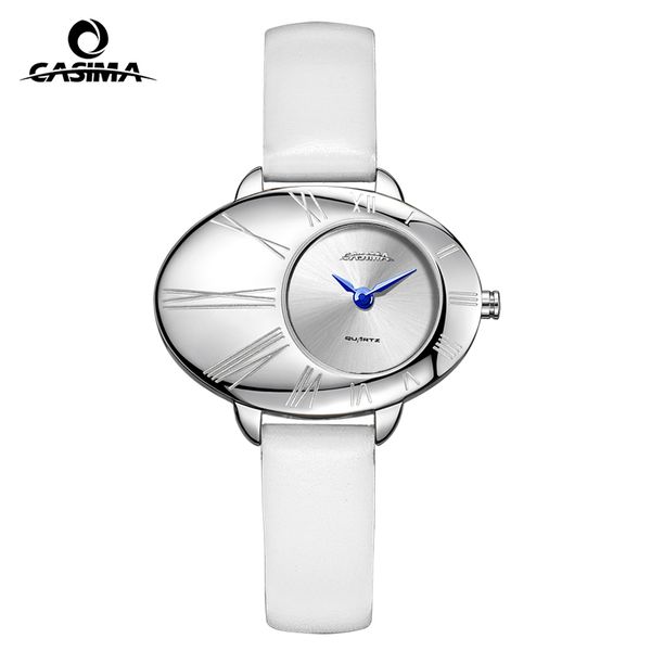 

relogio feminino casima brand women fashion bracelet watches ladies luxury waterproof leather dress quartz wristwatch clock 2020, Slivery;brown