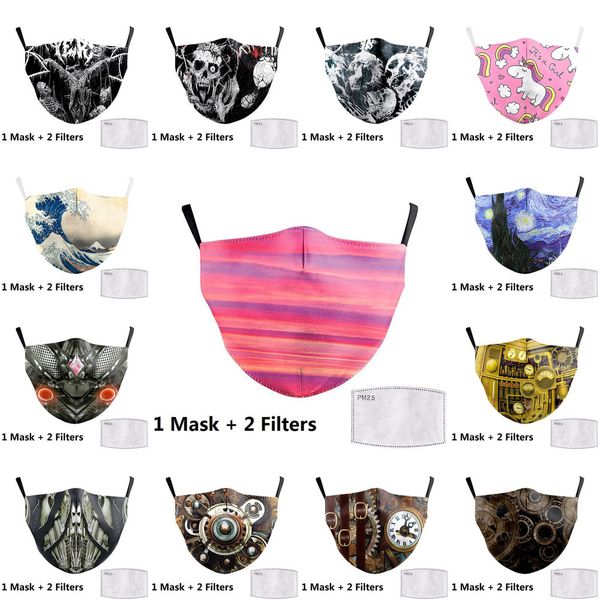 

print face big mouth funny fabric masks clown mouth cover reusable protection dust w l3nf1