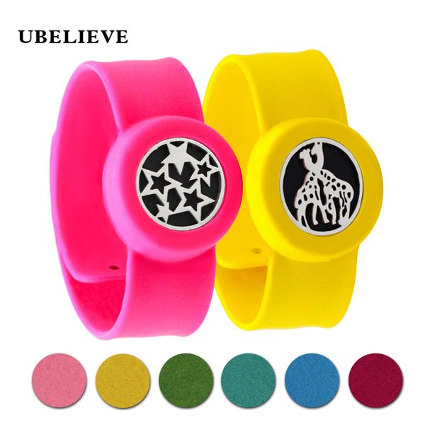

charm bracelet kid jewelry silicone slap bracelets essential oils diffuser wristband anti-mosquito bracelets & bangles for kids, Red;blue