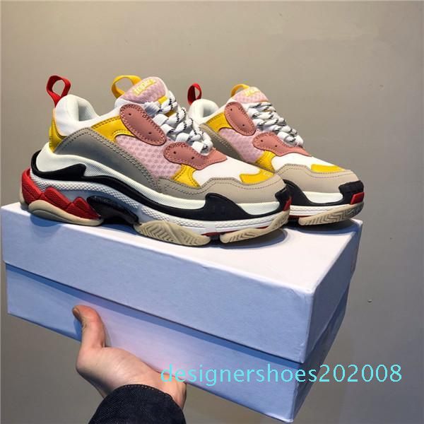 

fashion paris triple-s designer shoes low platform sneakers triple s mens casual women designer casual sports trainers chaussures 36-45 d08, Black