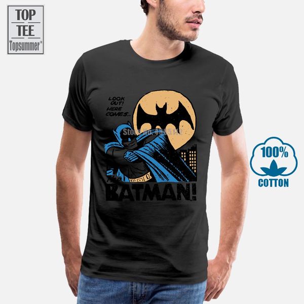 

look out here comes the batman vintage style t shirt all sizes