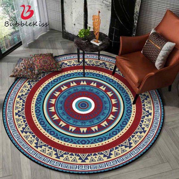 

carpets bohemia area rugs for home living room geometric ethnic style pattern round carpet rug bedroom 100% polyester hand wash