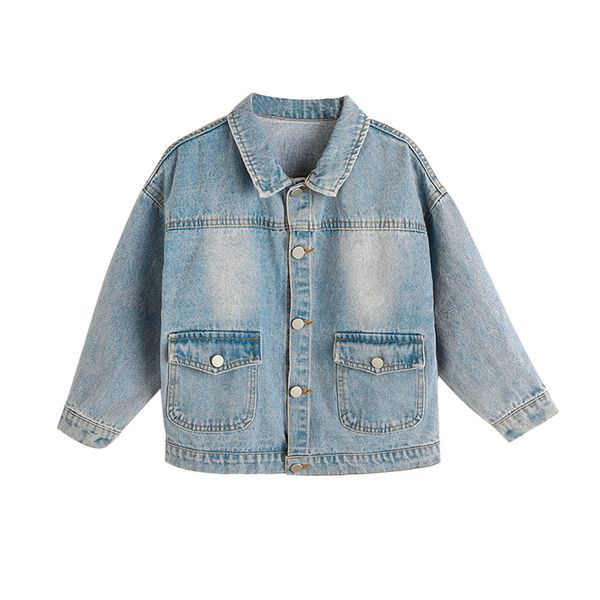 

girls denim jackets kids fashion coat for girls 2020 spring autumn long sleeve button jean jackets outerwear girls outwear, Blue;gray