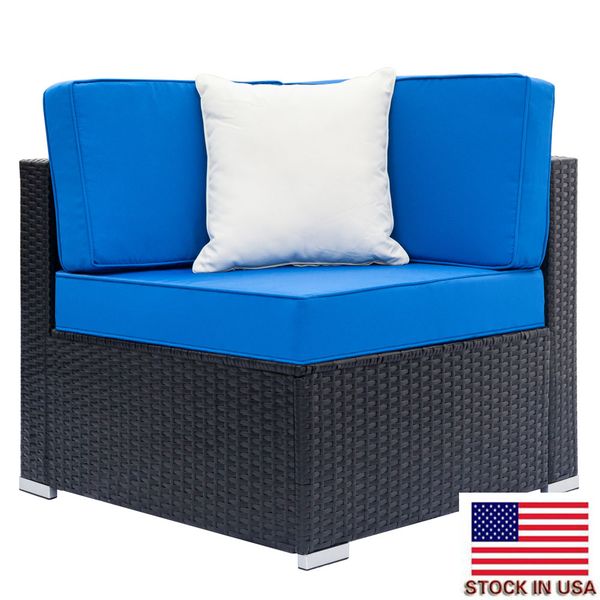 

indoor sofa fully equipped weaving rattan sofa set with 2pcs corner sofas & 1pcs single sofas & 1 pcs coffee table blue furniture set