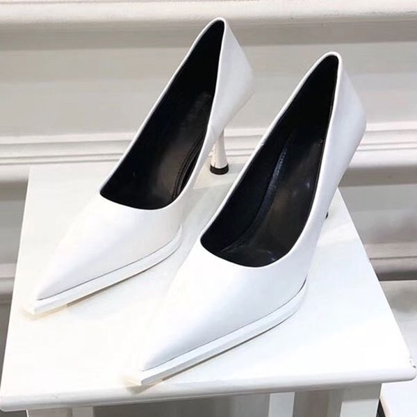 

2020 women luxury design pumps white 8cm high heels scarpins office lady party wedding prom female platform heels shoes, Black