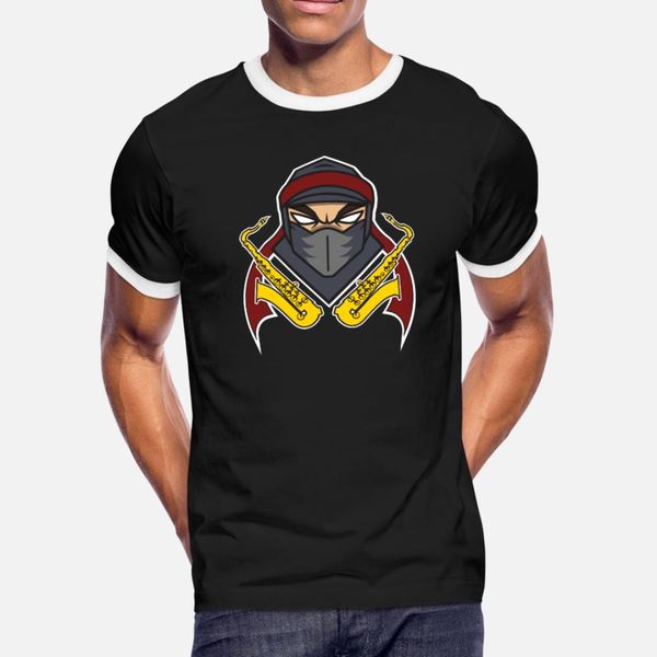 

sax ninja t shirt men personalized short sleeve o-neck clothing loose casual summer vintage shirt