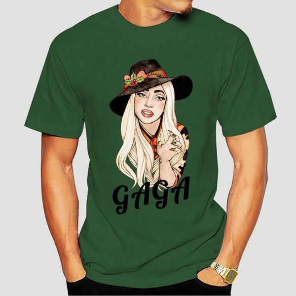 

men's fashion casual short-sleeved t-shirt lady gaga t-shirt music hat flower cool designe mens funny tshirts-4209a