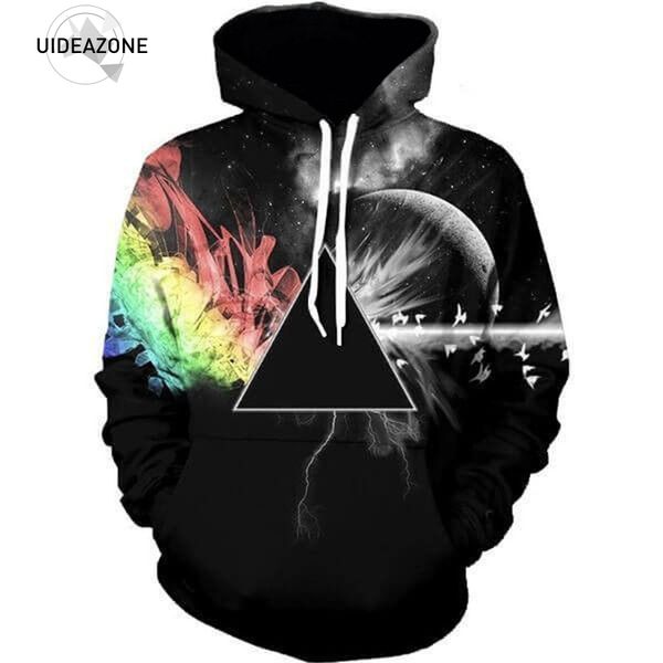 

men's hoodies & sweatshirts brand men triangle space galaxy 3d print casual autumn pullover trucksuit plus size hoodie 5xl 6xl dropship, Black