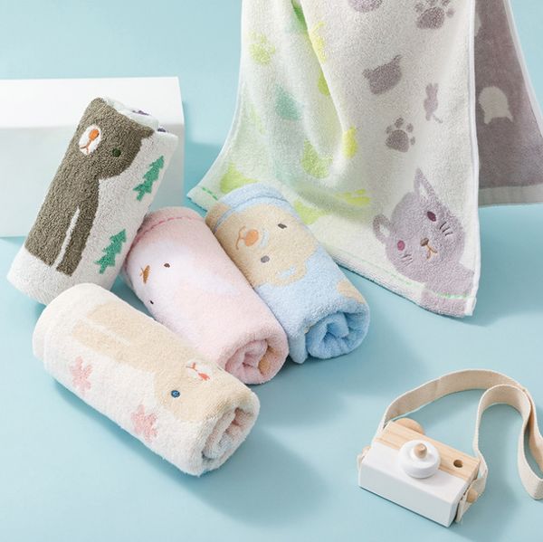 

the latest 25x50cm size cotton embroidered cartoon towel pure cotton children's towel children's hand towel ing