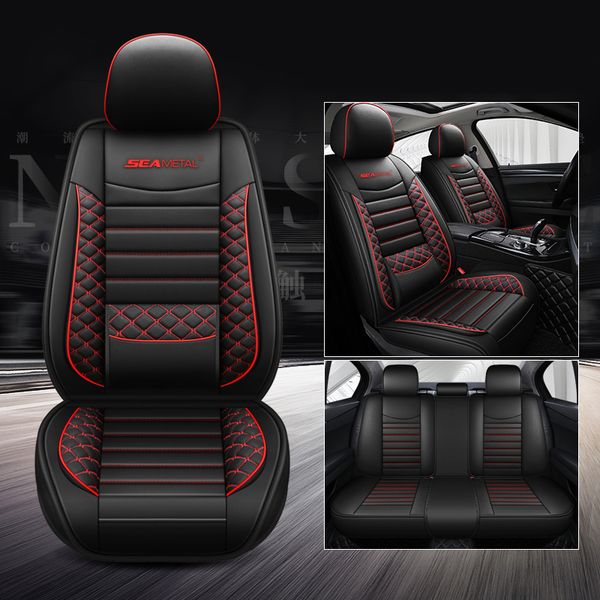 

four seasons car seat covers pu leather seat cover with backrest cushion cover car high-end custom universal fit for most