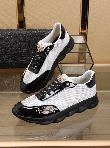 

2021a custom style tide brand men 's casual shoes ,fashion wild platform shoes ,send a full set of original shoe box ,size 38 -45, Black