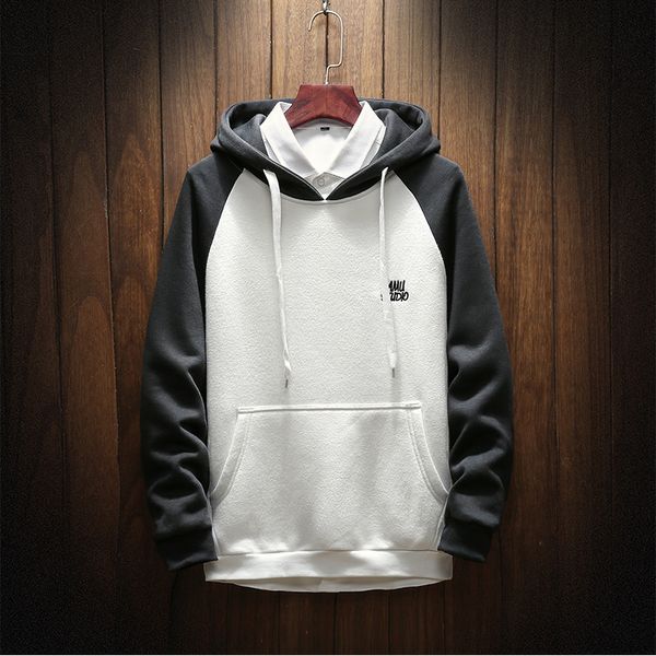

blank color hip pop street fashion plain pullover sweatshirts, Black
