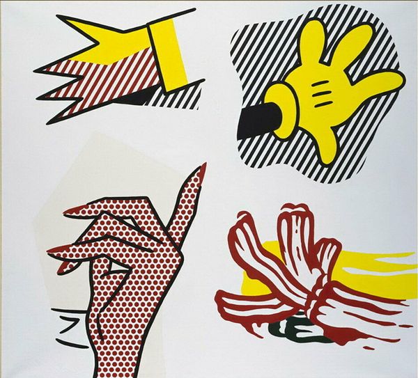 

roy lichtenstein study of hands home decor handcrafts /hd print oil painting on canvas wall art canvas pictures 7125