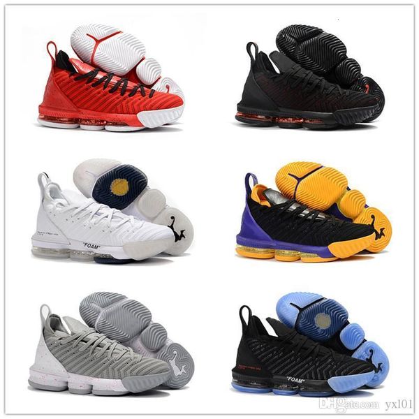 

kid new women mens 16 xvi black white x foam purple yellow basketball shoes youth trainers 16s sports sneakers size36-40