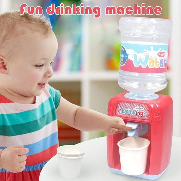 

children mini water dispenser toy electric sound light simulation kitchen educational playhouse game kids toys water fountain girl gift