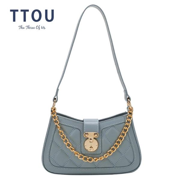 

shoulder bagsou retro diamond pattern women design handbag purple 2021 summer baguette shape bag quality armpit