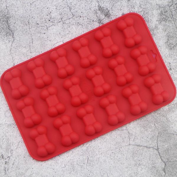 18 até o osso de cão silicone molde biscuit óssea molde Home Kitchen Baking Mould Supplies LX3034