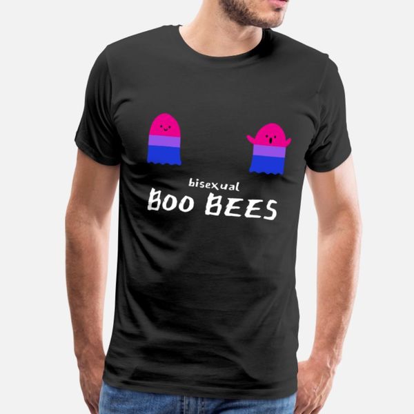 

lgbt хэллоуин бисексуальные boo пчел дух дизайн тенниска мужчины пользовательские 100% хлопок плюс размером 3xl костюм фитнес повседневных л