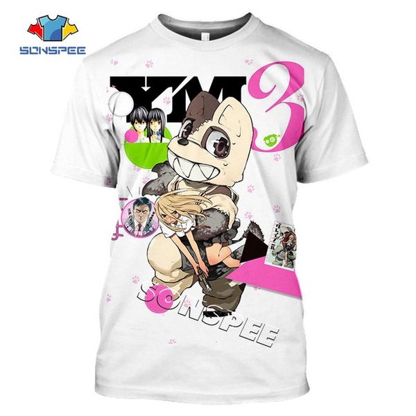 

hunting anime ragdoll gleipnir comic men summer 3d print shirts comics kawaii aesthetic men clothing