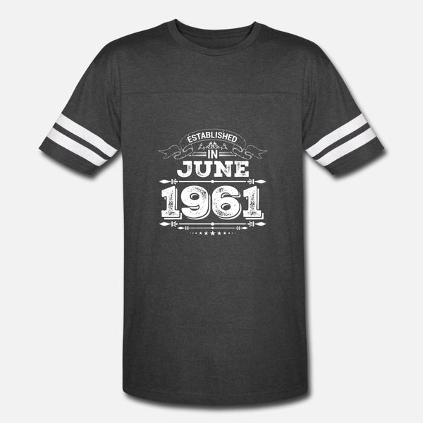 

established in june 1961 t shirt men customized short sleeve plus size 3xl leisure loose casual summer style leisure shirt, White;black