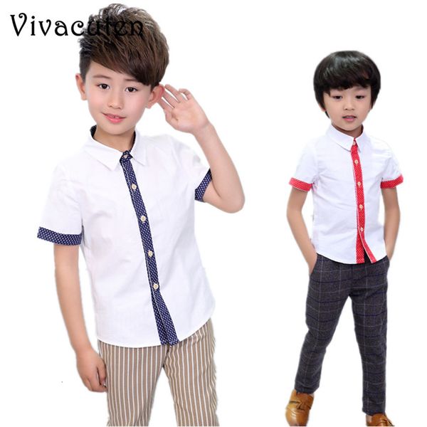 

new boys summer dots dress shirts gentle school kids short sleeve wedding shirts brand baby boys birthday clothes f083