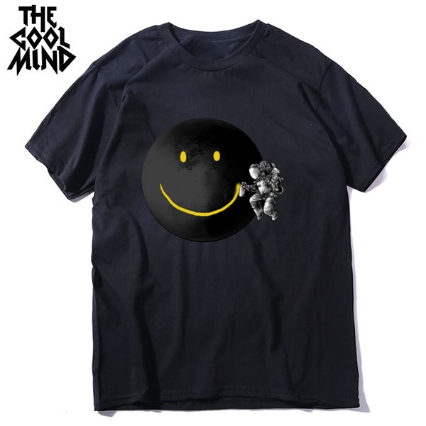 

the coolmind 100% cotton summer loose moon print men t shirt casual short sleever male tshirt mens tee shirts t-shirt