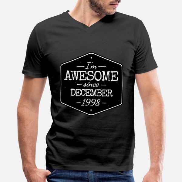 

awesome since december 1998 t shirt men print 100% cotton s-xxxl gents loose authentic summer kawaii shirt