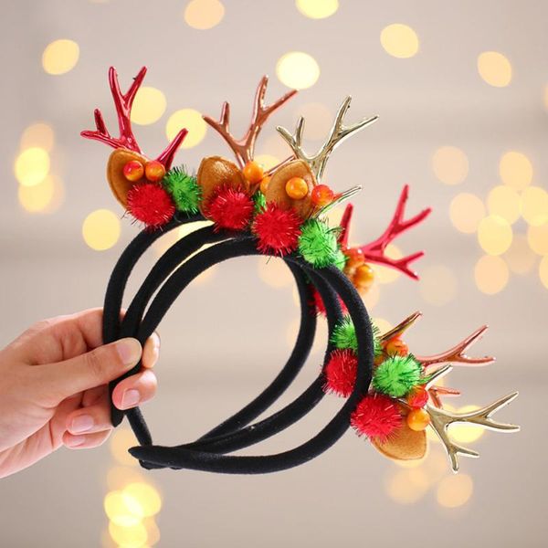 

christmas antlers hoop decoration girl hairpin cute hair reindeer antlers headband elk headdress h9