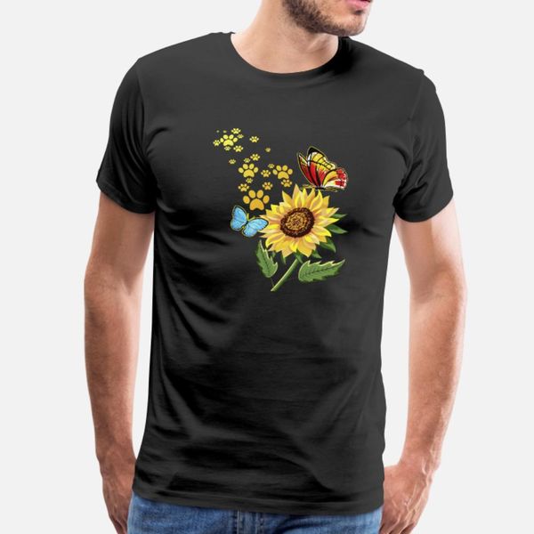 

собака paw подсолнечного gift idea design саншайн lover t shirt мужчина создать хлопок вокруг шее прохладного sunlight дышащего лето стиль п